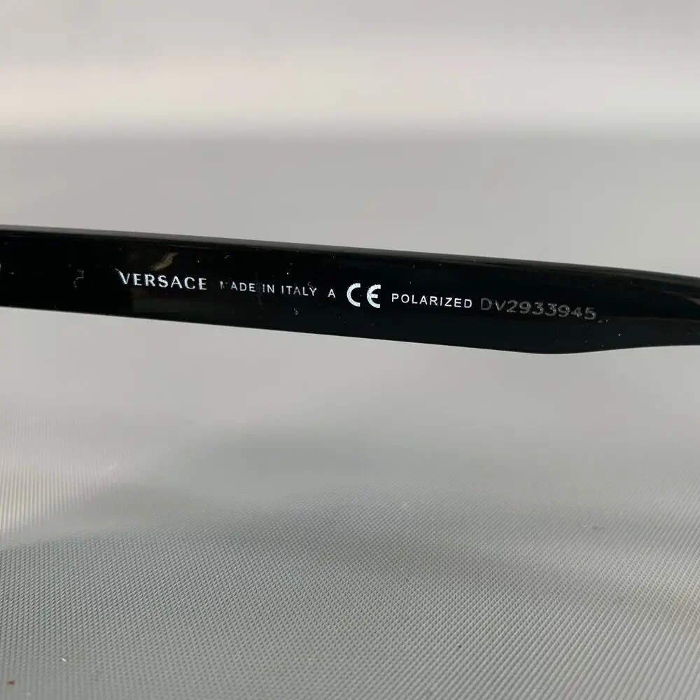 VERSACE Black Gold Solid Sunglasses